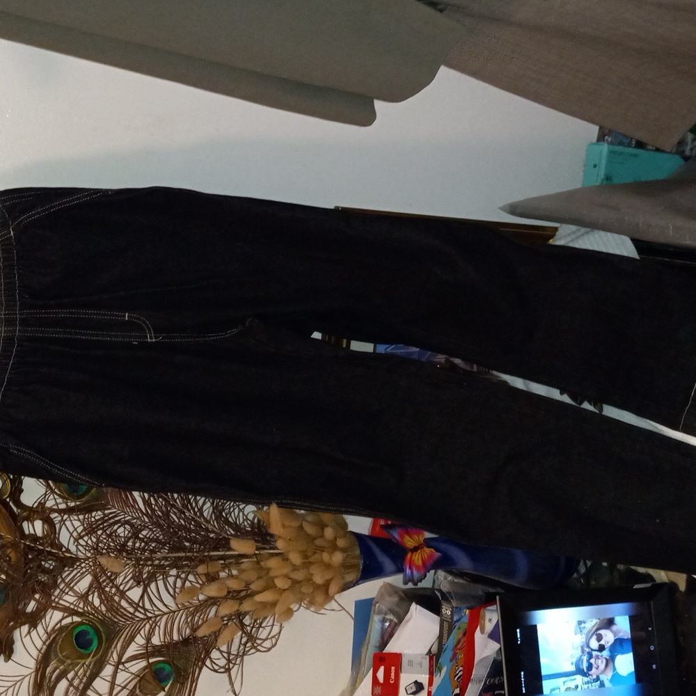 29" inseam white stag sz8 jeans elastic waistband 12"